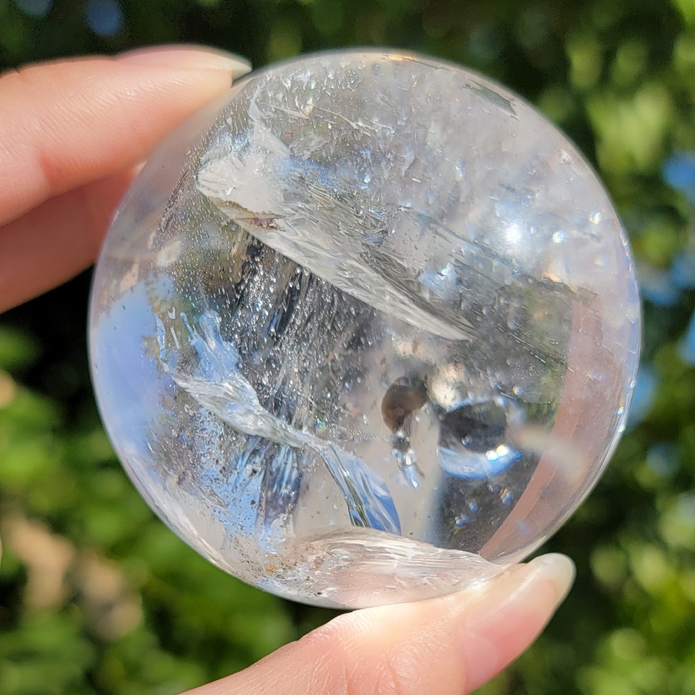 NEW 61MM CLEAR QUARTZ SPHERE